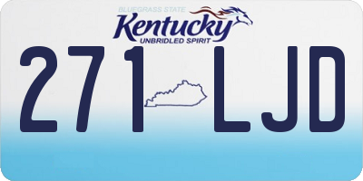 KY license plate 271LJD