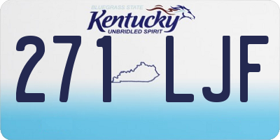 KY license plate 271LJF