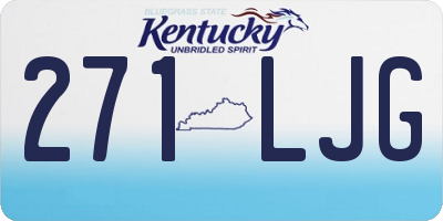 KY license plate 271LJG