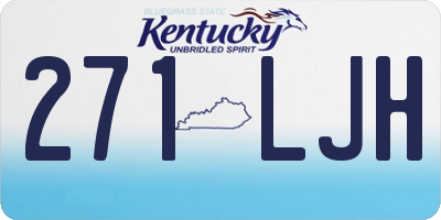 KY license plate 271LJH