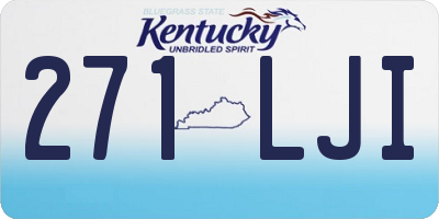 KY license plate 271LJI