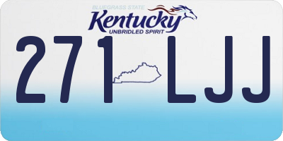 KY license plate 271LJJ
