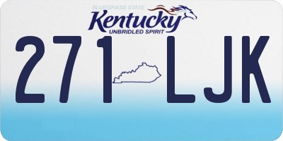 KY license plate 271LJK