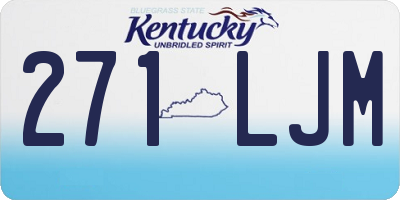 KY license plate 271LJM
