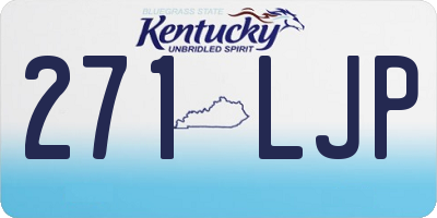 KY license plate 271LJP