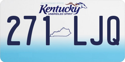 KY license plate 271LJQ