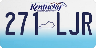 KY license plate 271LJR
