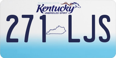 KY license plate 271LJS