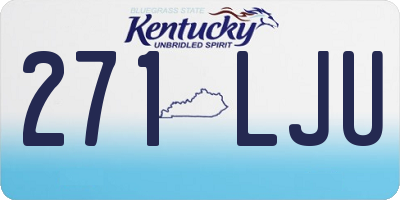 KY license plate 271LJU