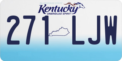 KY license plate 271LJW