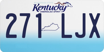 KY license plate 271LJX