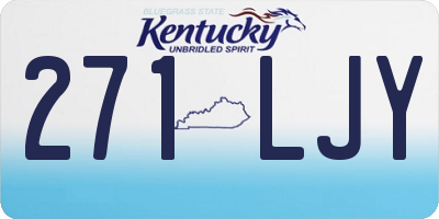 KY license plate 271LJY