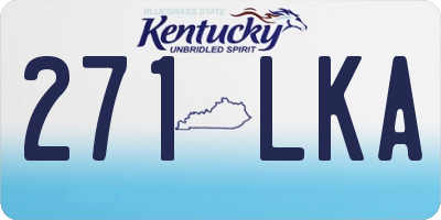 KY license plate 271LKA