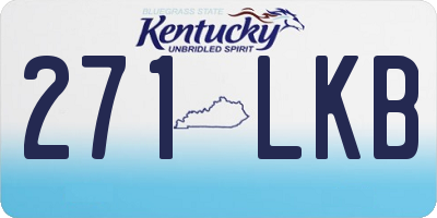 KY license plate 271LKB