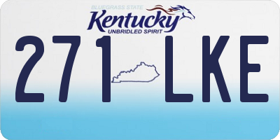 KY license plate 271LKE