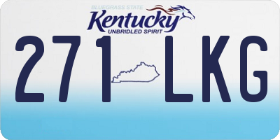 KY license plate 271LKG