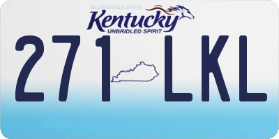 KY license plate 271LKL