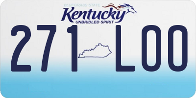 KY license plate 271LOO