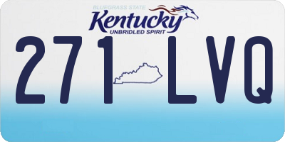 KY license plate 271LVQ