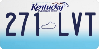 KY license plate 271LVT