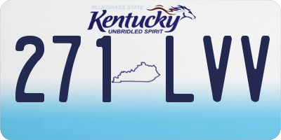 KY license plate 271LVV