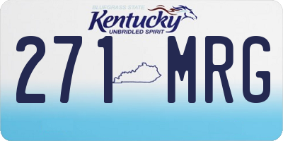 KY license plate 271MRG