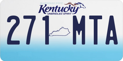 KY license plate 271MTA