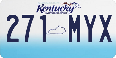 KY license plate 271MYX