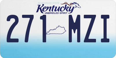 KY license plate 271MZI