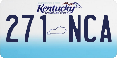 KY license plate 271NCA