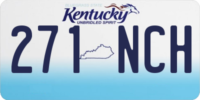 KY license plate 271NCH