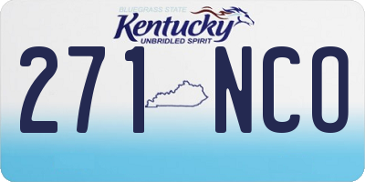 KY license plate 271NCO