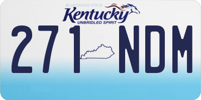 KY license plate 271NDM