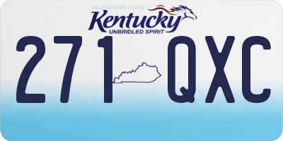 KY license plate 271QXC