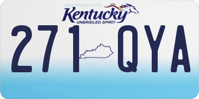 KY license plate 271QYA