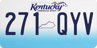 KY license plate 271QYV
