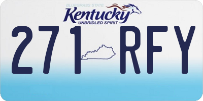 KY license plate 271RFY