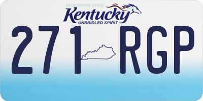 KY license plate 271RGP