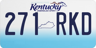 KY license plate 271RKD
