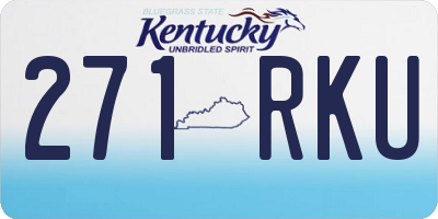 KY license plate 271RKU