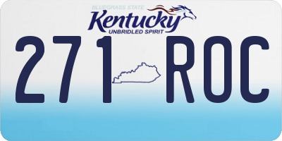 KY license plate 271ROC