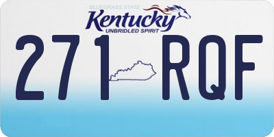 KY license plate 271RQF