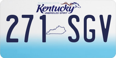 KY license plate 271SGV
