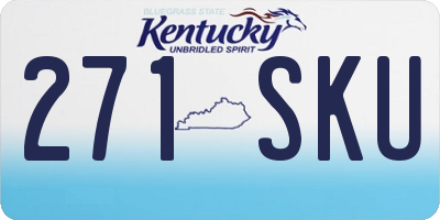 KY license plate 271SKU