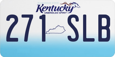 KY license plate 271SLB