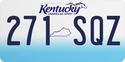KY license plate 271SQZ