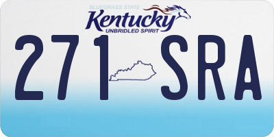 KY license plate 271SRA