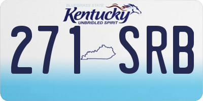 KY license plate 271SRB