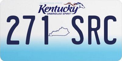 KY license plate 271SRC