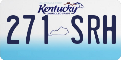 KY license plate 271SRH